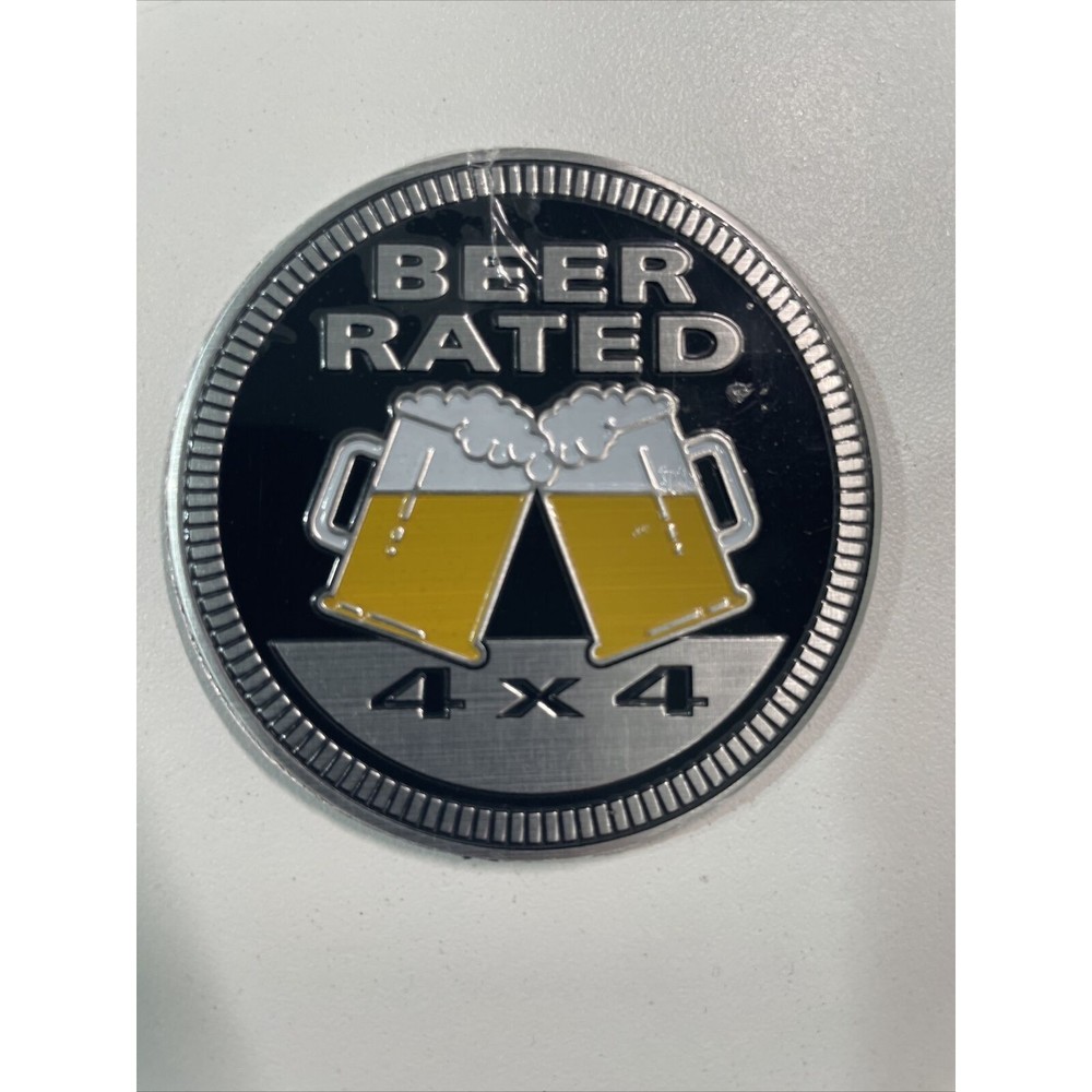 1pc Beer Rated Sticker Decal Emblem 4x4 Badge Auto Fender 6cm 2.36"